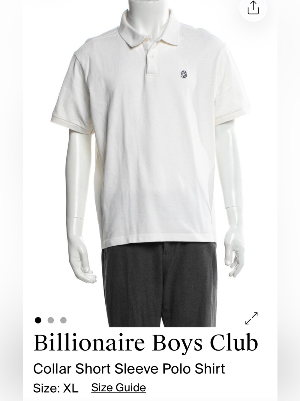Billionaire Boys Club White Short-Sleeve Polo